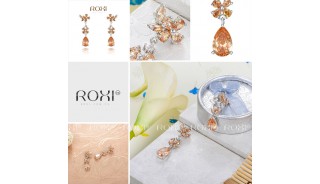 Серьги - Позолоченные серьги Beige Flowers