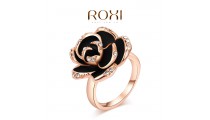 Позолоченное кольцо "Black Rose"