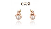 Позолоченные серьги " Pearl one"