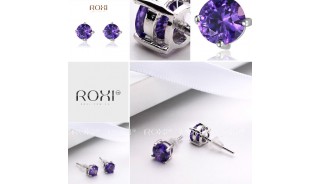 Серебряные серьги - Серебряные серьги Purple