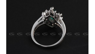 Кольца - Позолоченное кольцо Aquamarine