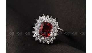 Кольца - Позолоченное кольцо Red Stone