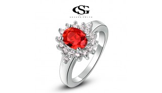 Кольца - Позолоченное кольцо Lady in Red