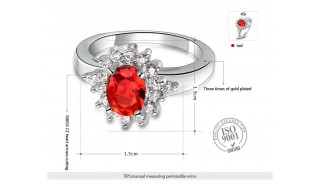 Кольца - Позолоченное кольцо Lady in Red