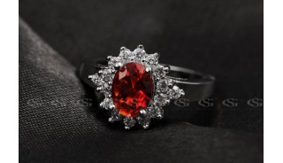 Кольца - Позолоченное кольцо Lady in Red