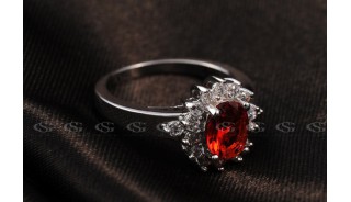 Кольца - Позолоченное кольцо Lady in Red