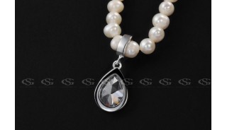 Ожерелья - Позолоченное ожерелье Luxury pearl